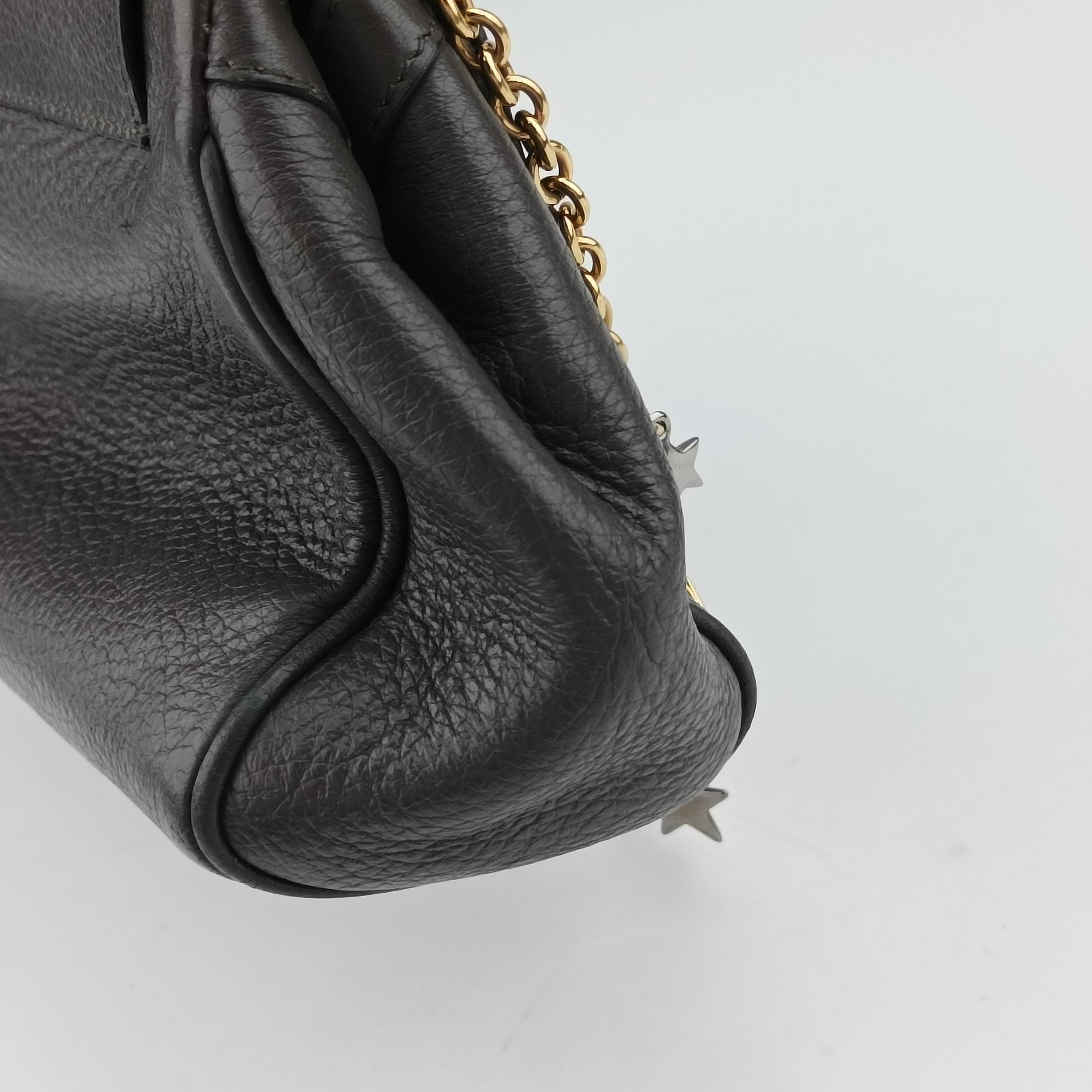 Vintage Dolce & Gabbana SICILY Dark Gray Leather  shoulderbag | stylenewstar