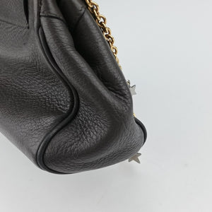 Vintage Dolce & Gabbana SICILY Dark Gray Leather  shoulderbag | stylenewstar