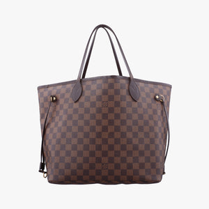 Pre-owned Louis Vuitton NEVERFULL MM EBENE Damier Canvas N51105 handbag | stylenewstar
