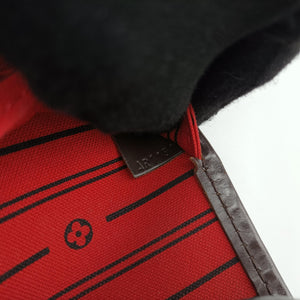 Pre-owned Louis Vuitton NEVERFULL MM EBENE Damier Canvas N51105 handbag | stylenewstar