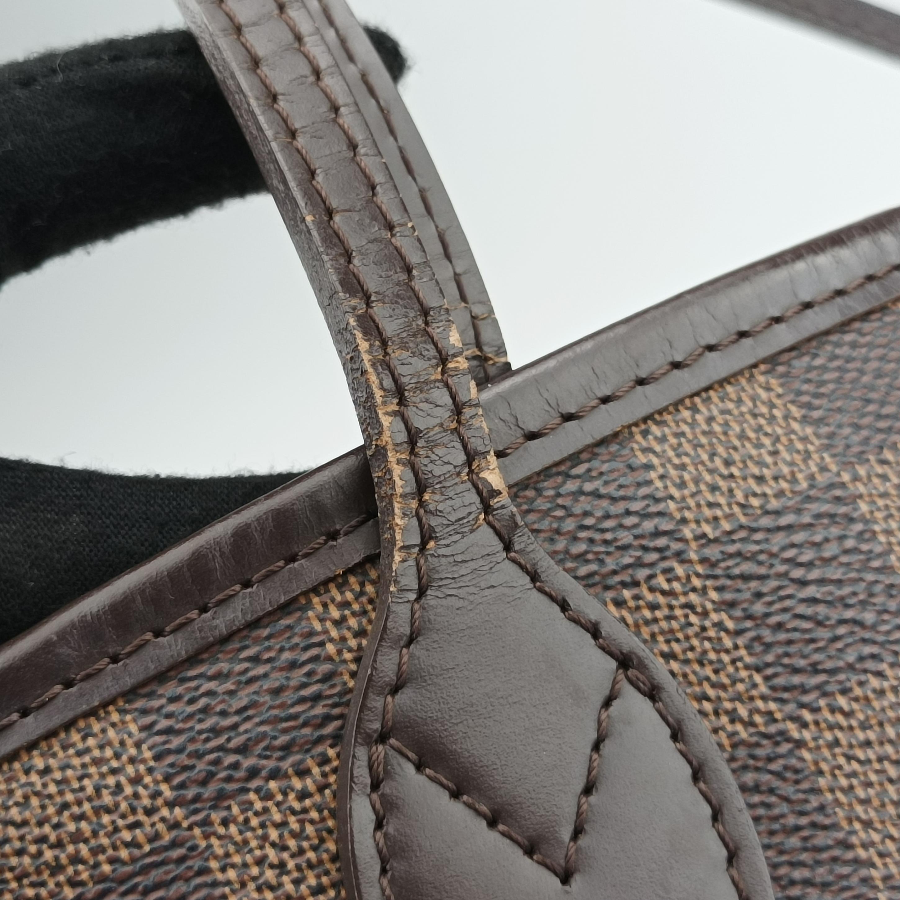 Pre-owned Louis Vuitton NEVERFULL MM EBENE Damier Canvas N51105 handbag | stylenewstar