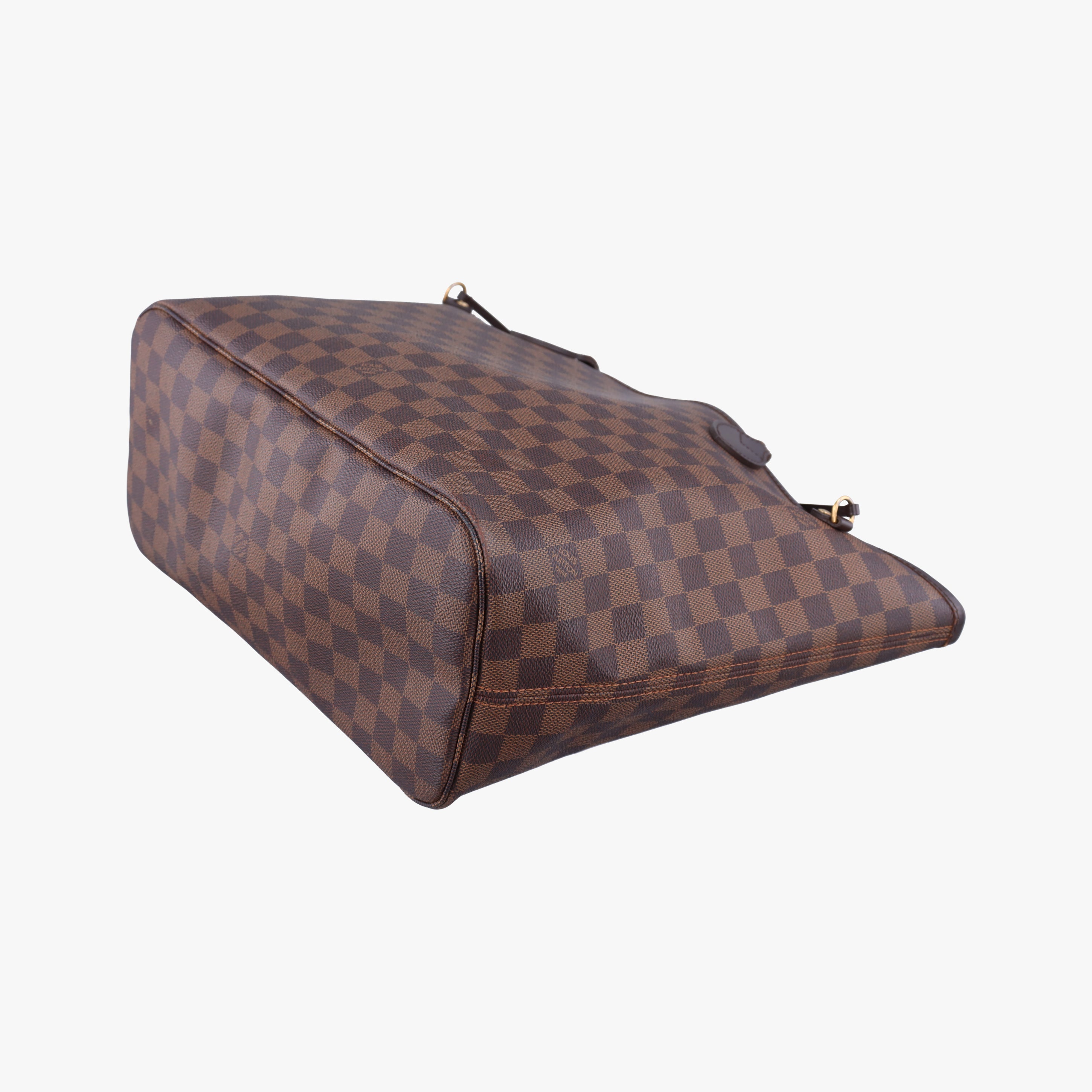 Pre-owned Louis Vuitton NEVERFULL MM EBENE Damier Canvas N51105 handbag | stylenewstar