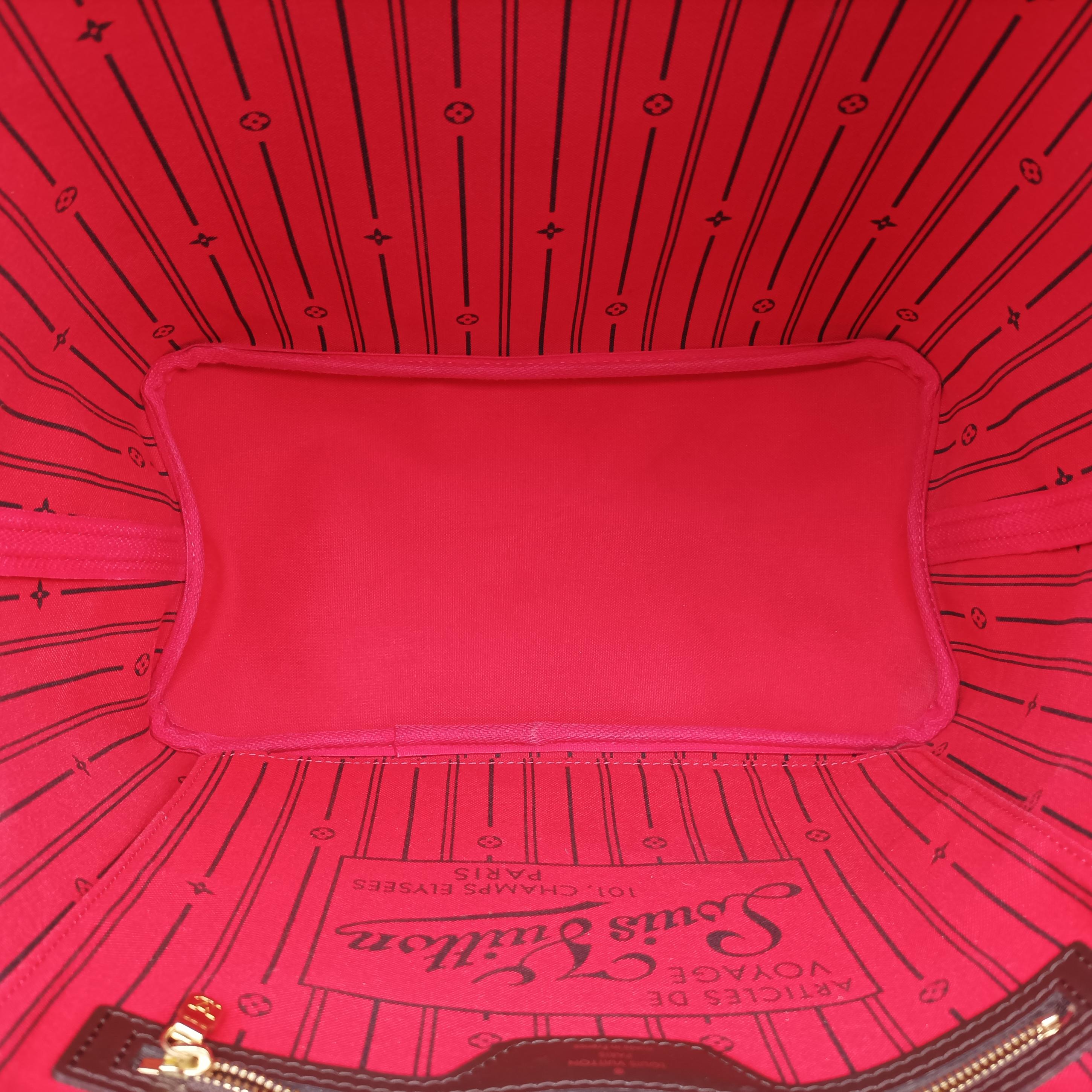 Pre-owned Louis Vuitton NEVERFULL MM EBENE Damier Canvas N51105 handbag | stylenewstar