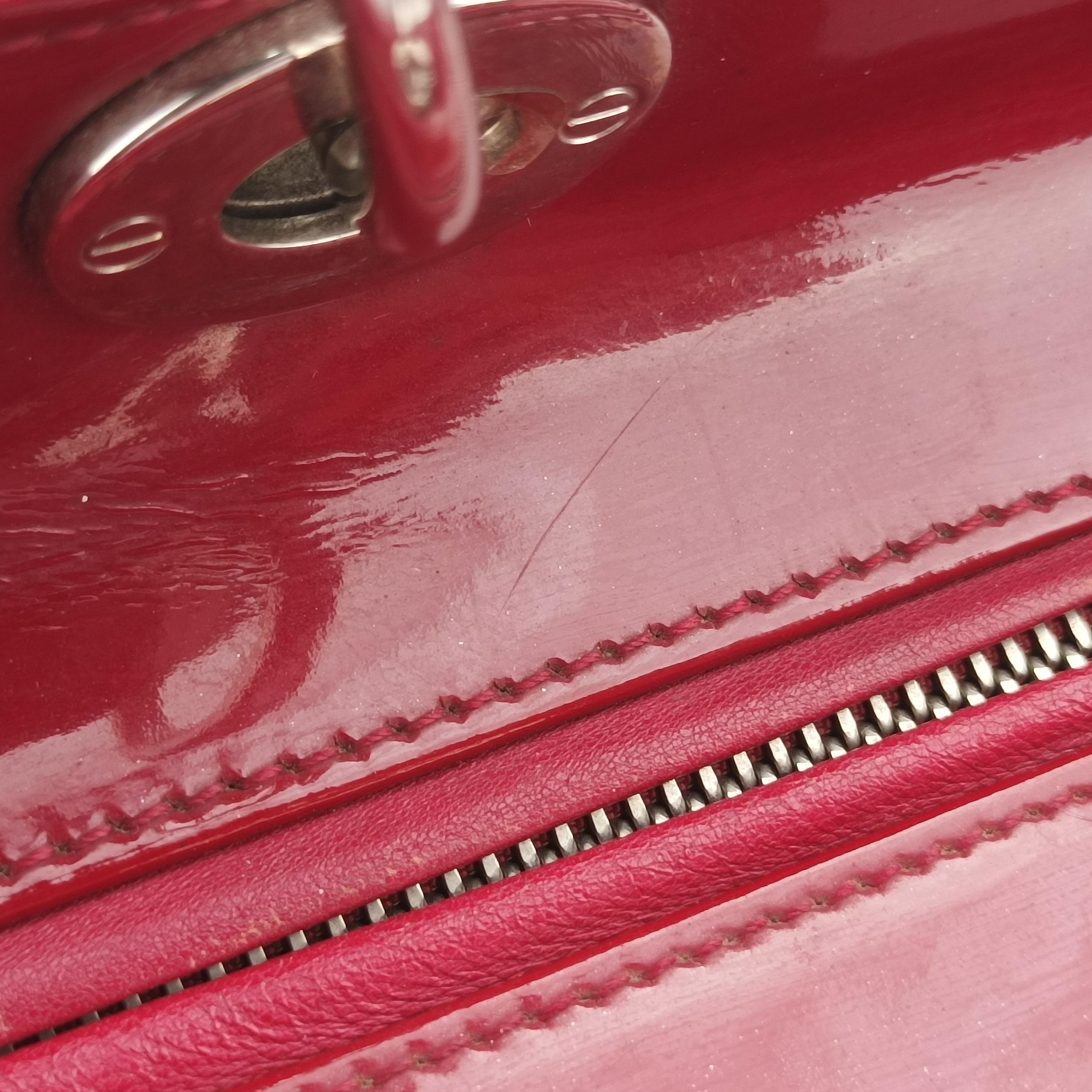 Vintage Christian Dior Lady Dior Red patent  shoulderbag | stylenewstar