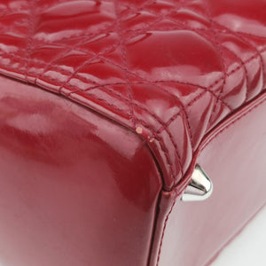 Vintage Christian Dior Lady Dior Red patent  shoulderbag | stylenewstar