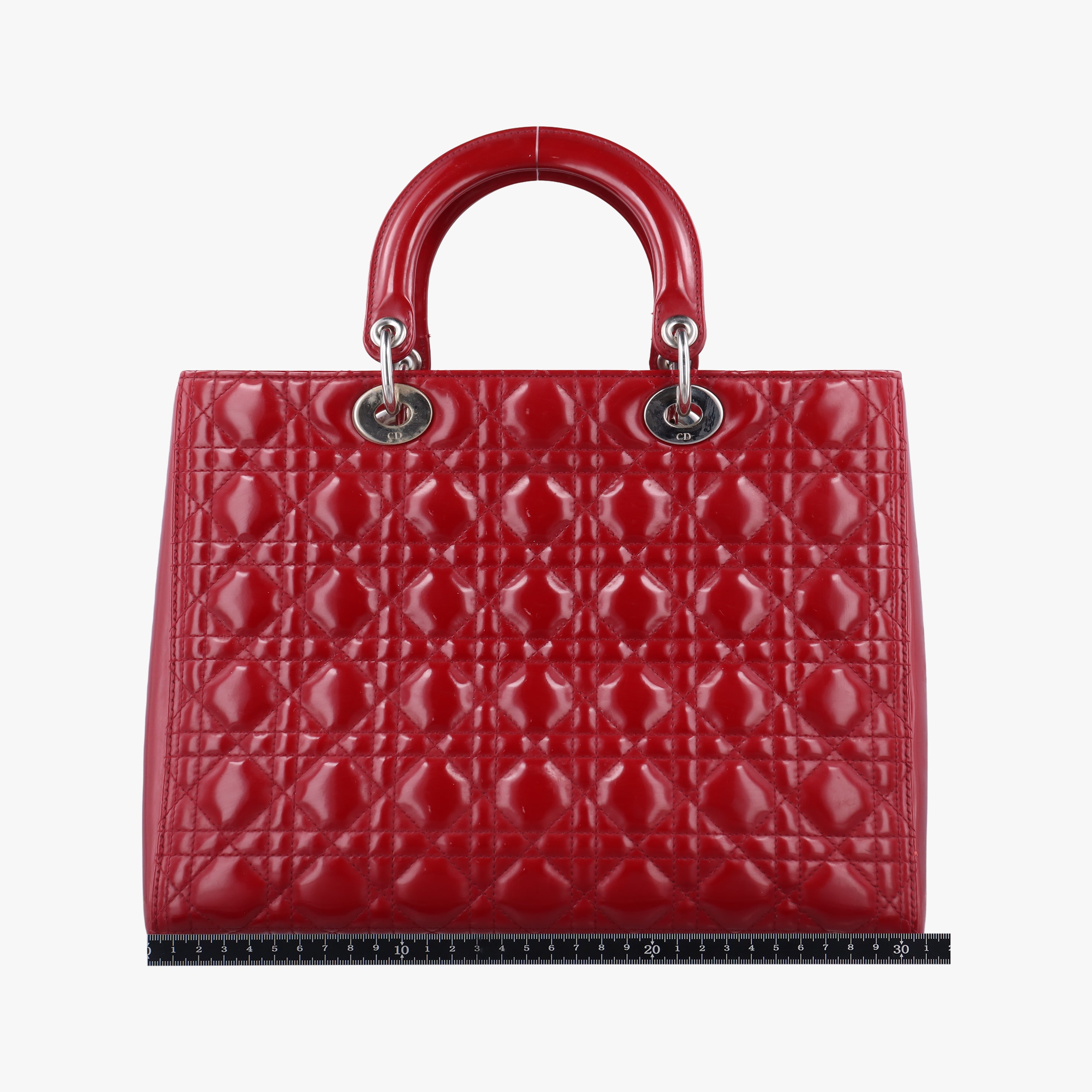 Vintage Christian Dior Lady Dior Red patent  shoulderbag | stylenewstar