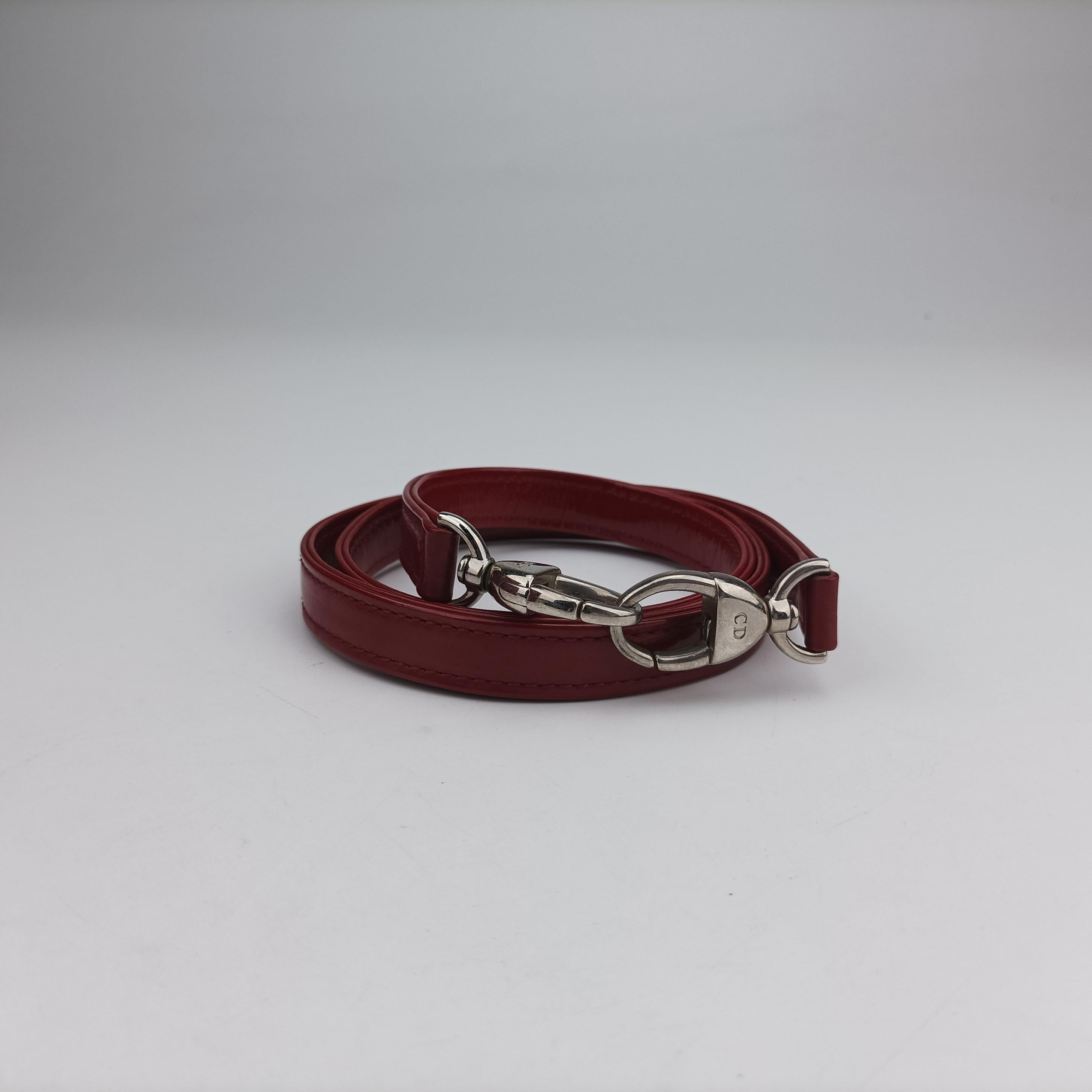 Vintage Christian Dior Lady Dior Red patent  shoulderbag | stylenewstar