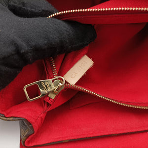 Vintage Louis Vuitton PALLAS Chain Brown×CERISE Monogram Canvas×calf leather M41201 shoulderbag | stylenewstar