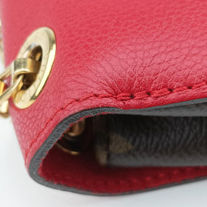 Vintage Louis Vuitton PALLAS Chain Brown×CERISE Monogram Canvas×calf leather M41201 shoulderbag | stylenewstar