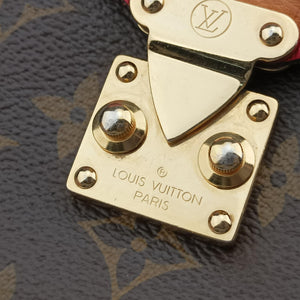 Vintage Louis Vuitton PALLAS Chain Brown×CERISE Monogram Canvas×calf leather M41201 shoulderbag | stylenewstar