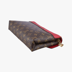 Vintage Louis Vuitton PALLAS Chain Brown×CERISE Monogram Canvas×calf leather M41201 shoulderbag | stylenewstar