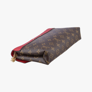 Vintage Louis Vuitton PALLAS Chain Brown×CERISE Monogram Canvas×calf leather M41201 shoulderbag | stylenewstar