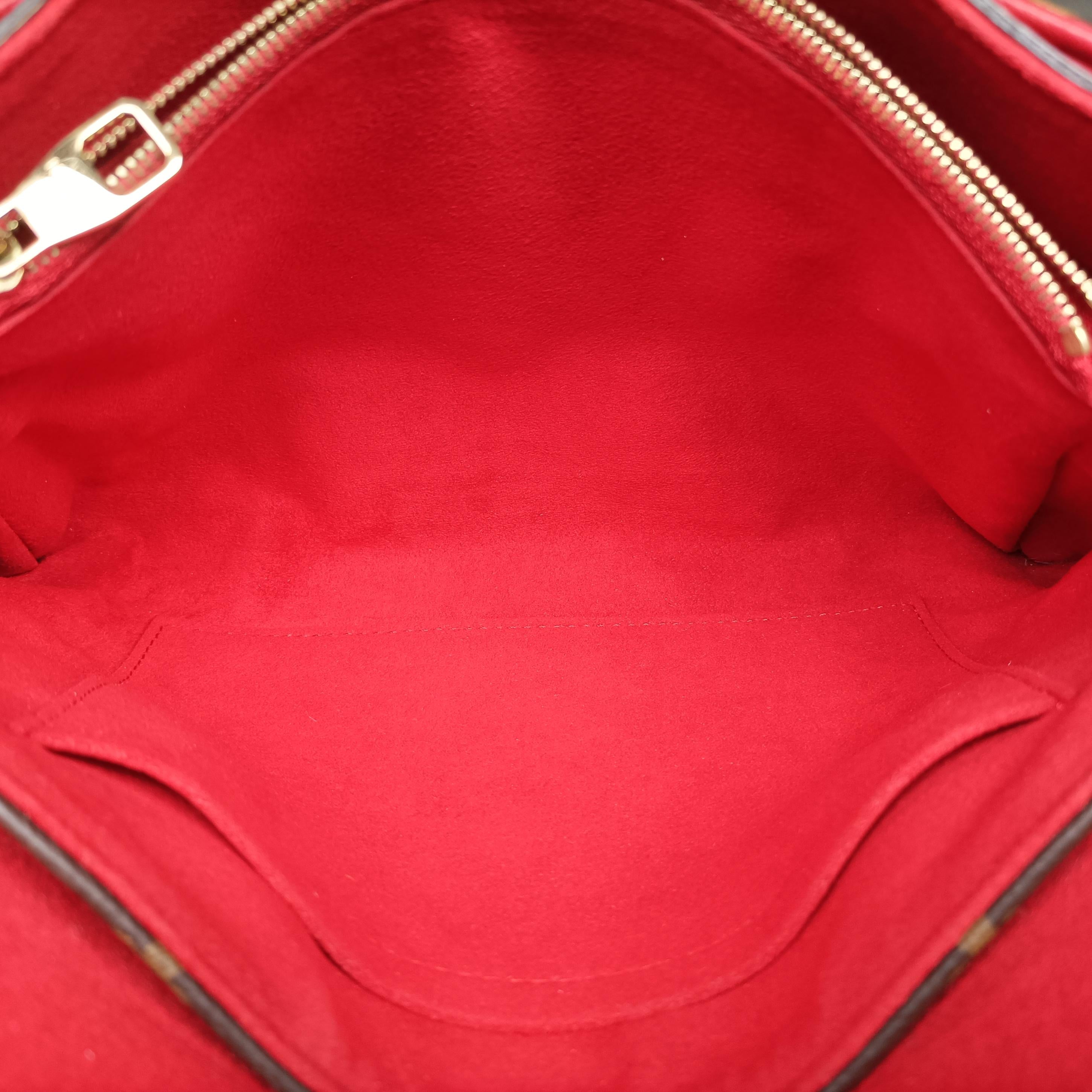 Vintage Louis Vuitton PALLAS Chain Brown×CERISE Monogram Canvas×calf leather M41201 shoulderbag | stylenewstar