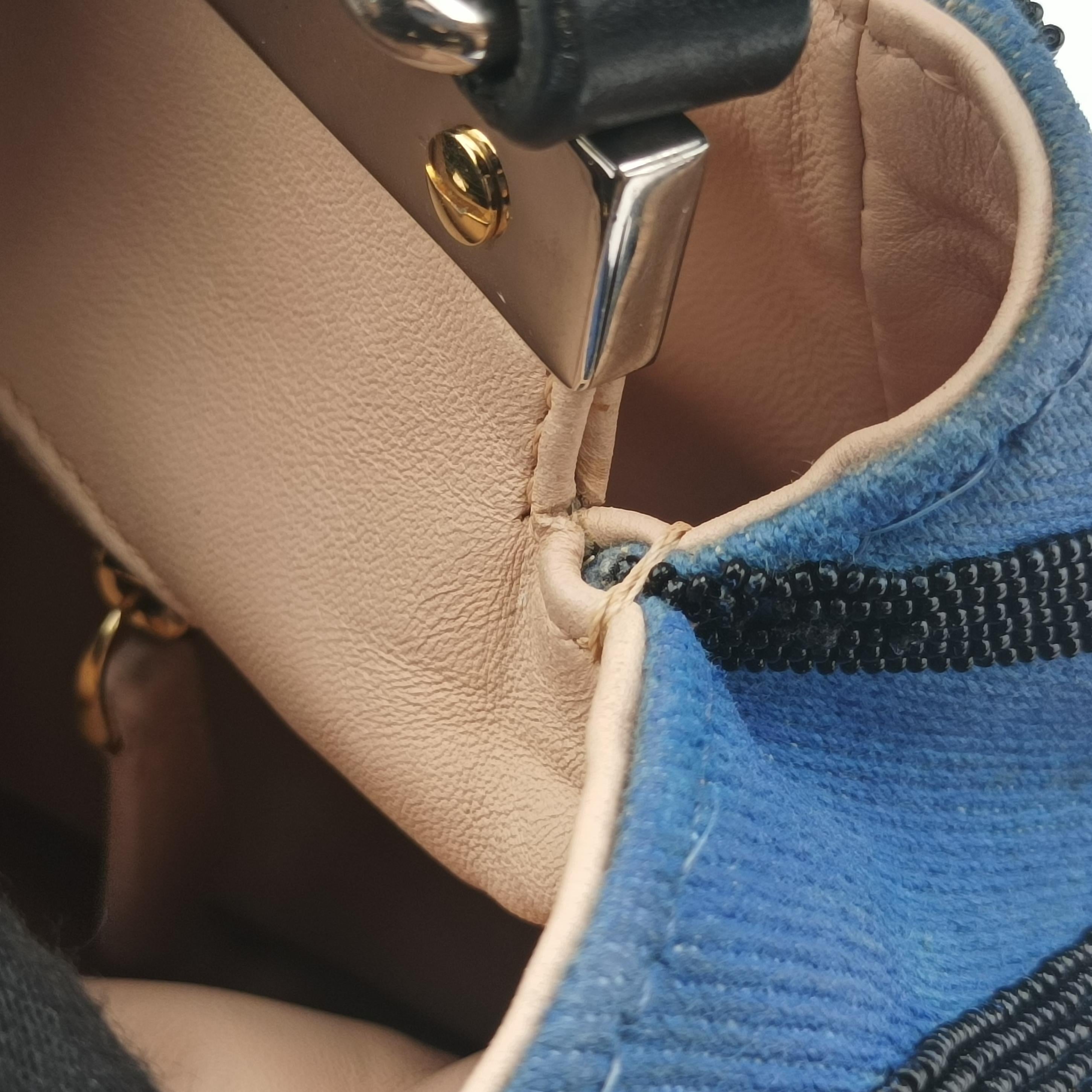 Pre-owned Fendi PEEKABOO Multicolour Canvas×Leather 8BN244 shoulderbag | stylenewstar