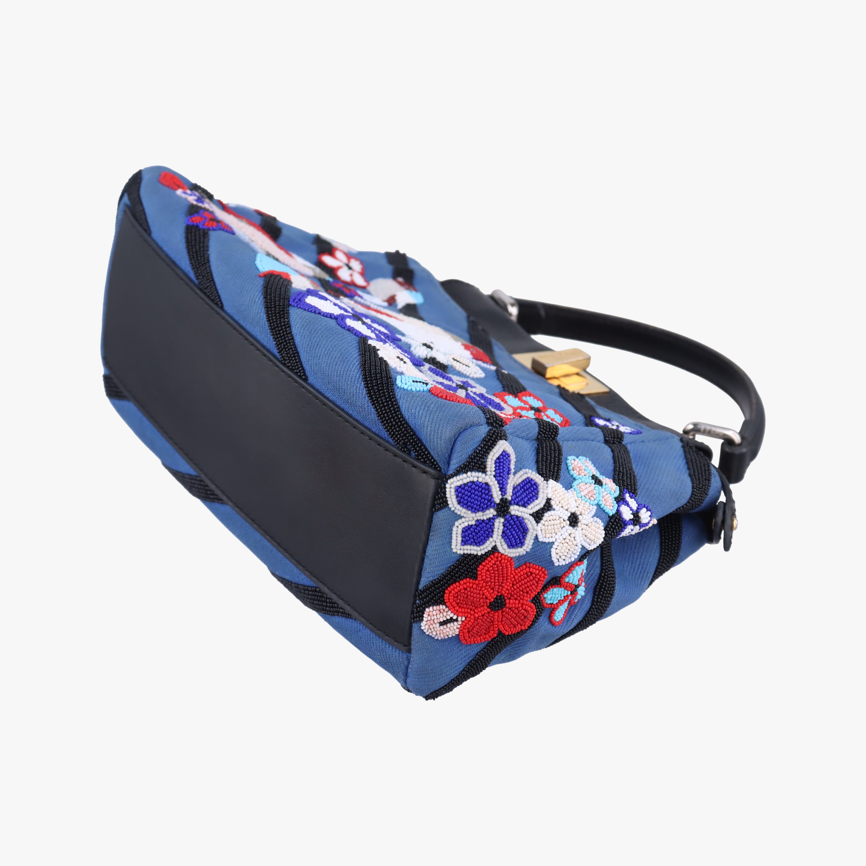 Pre-owned Fendi PEEKABOO Multicolour Canvas×Leather 8BN244 shoulderbag | stylenewstar