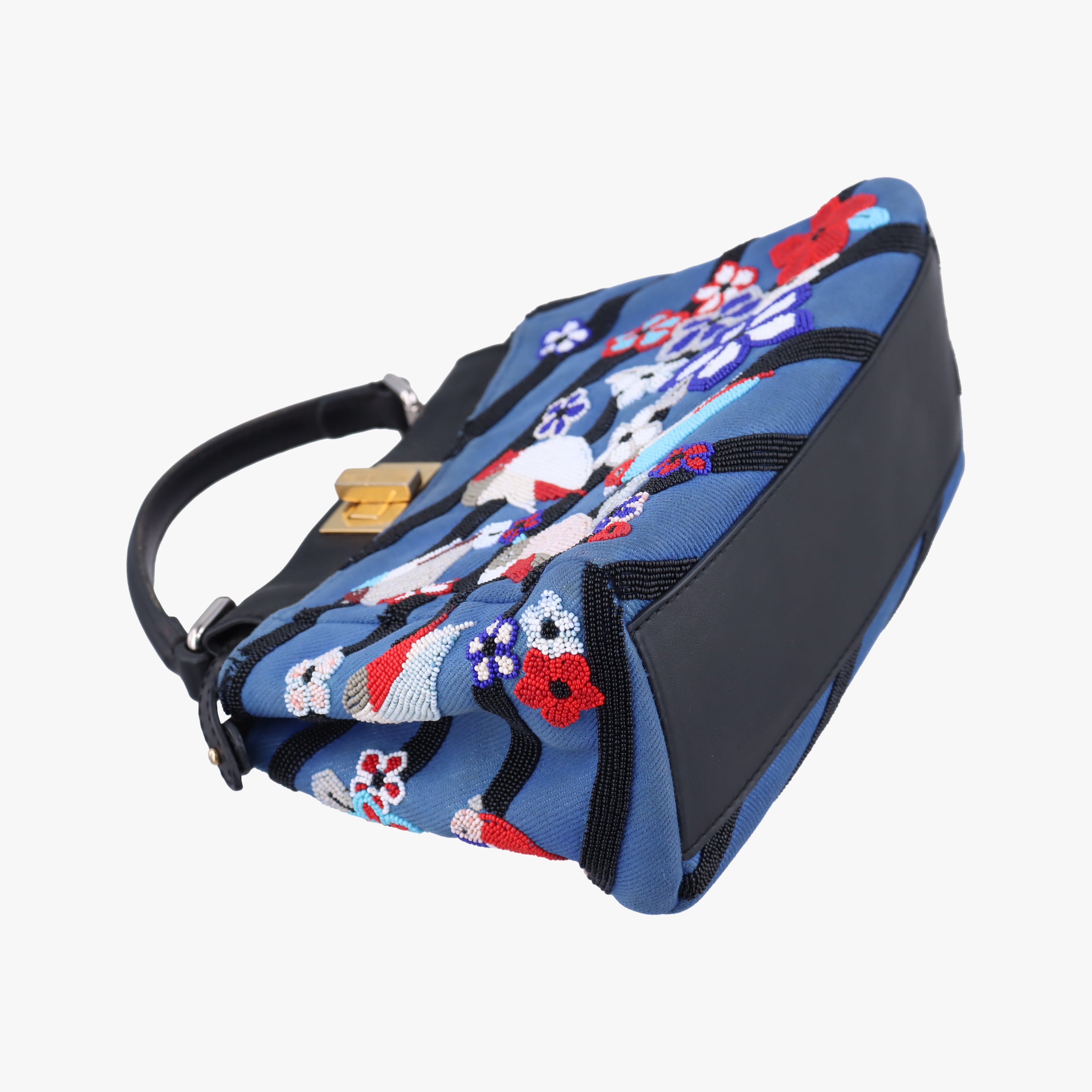 Pre-owned Fendi PEEKABOO Multicolour Canvas×Leather 8BN244 shoulderbag | stylenewstar