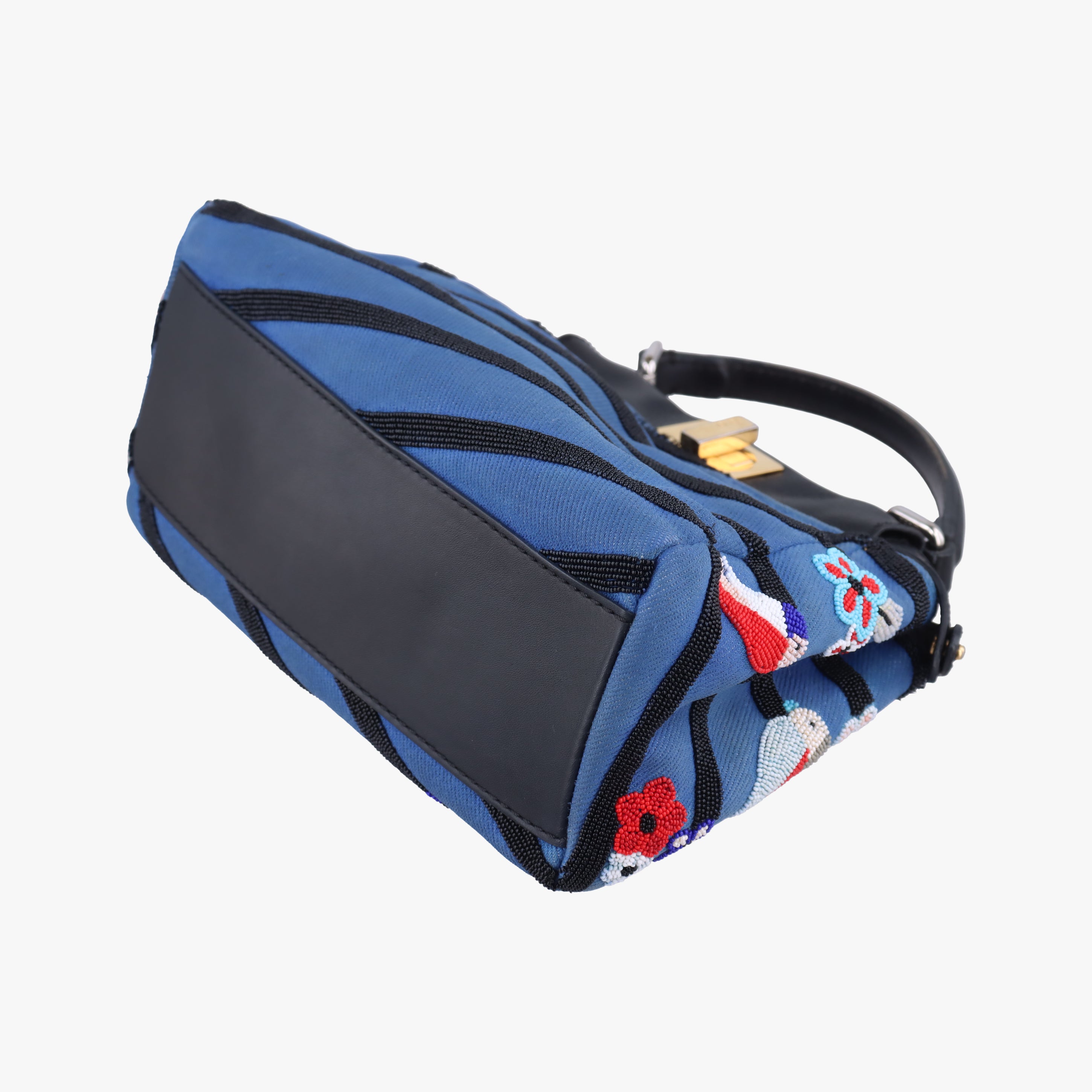 Pre-owned Fendi PEEKABOO Multicolour Canvas×Leather 8BN244 shoulderbag | stylenewstar