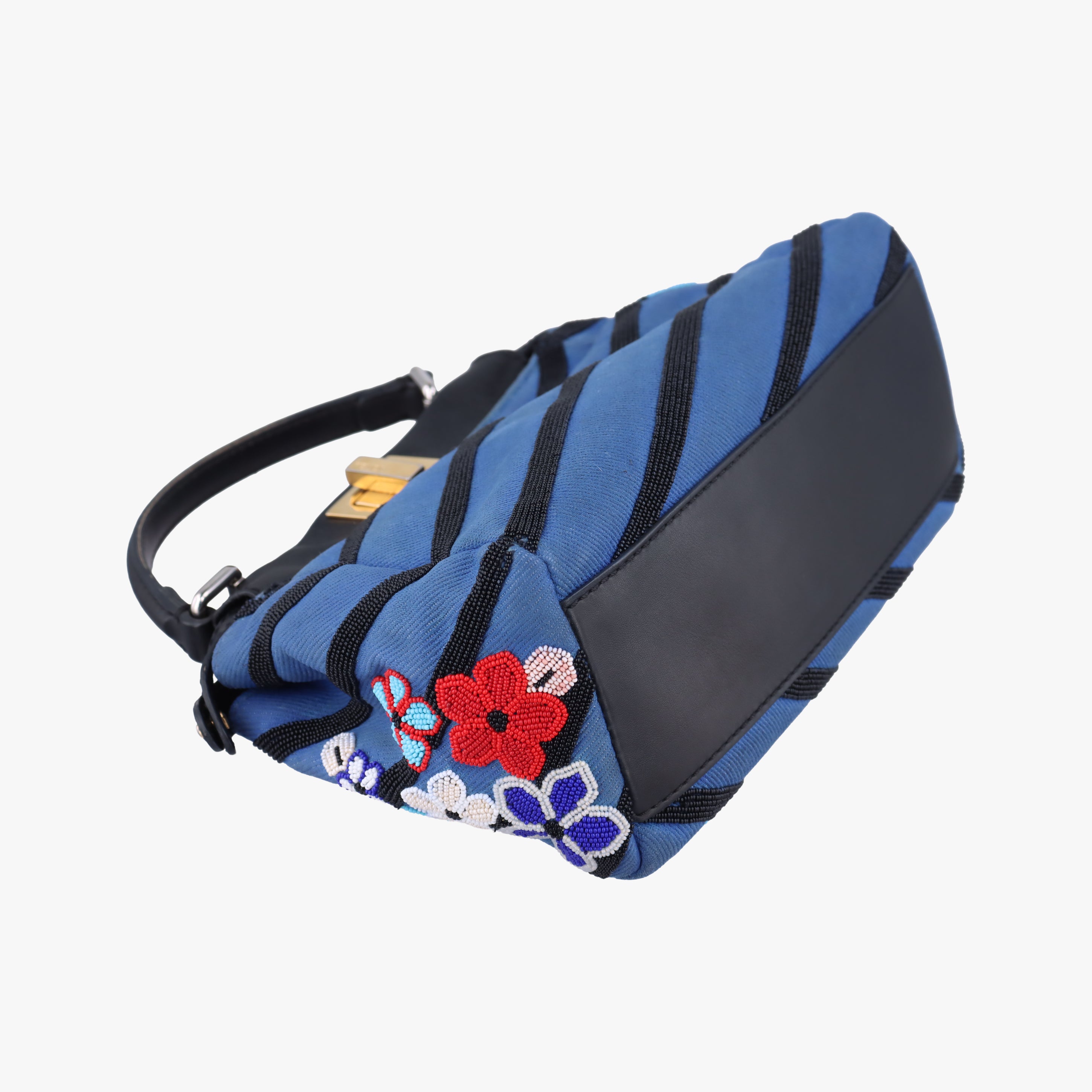 Pre-owned Fendi PEEKABOO Multicolour Canvas×Leather 8BN244 shoulderbag | stylenewstar