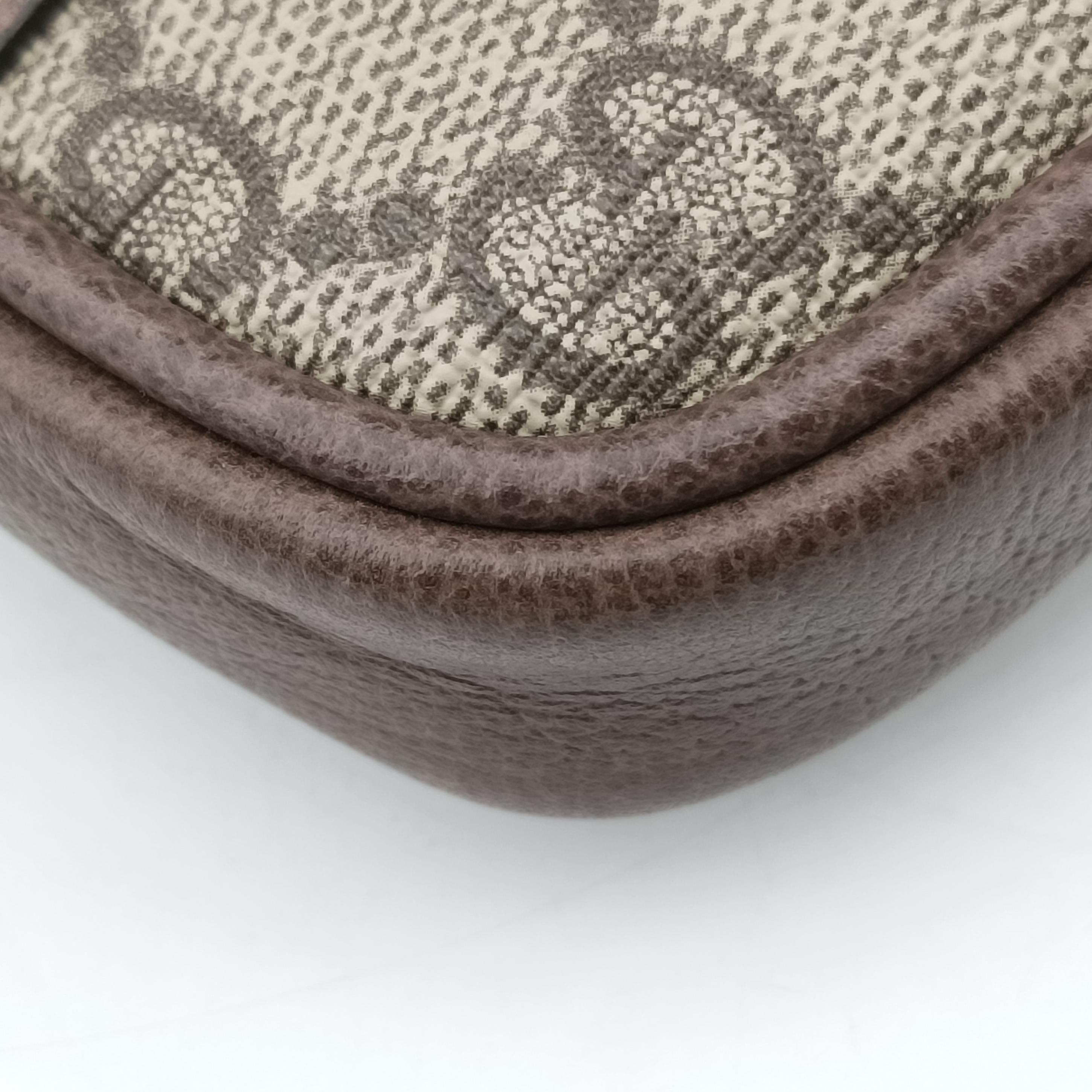 Pre-owned Gucci Ophidia beige×red×green PVC coated canvas 519308 bum bag/waist bag | stylenewstar