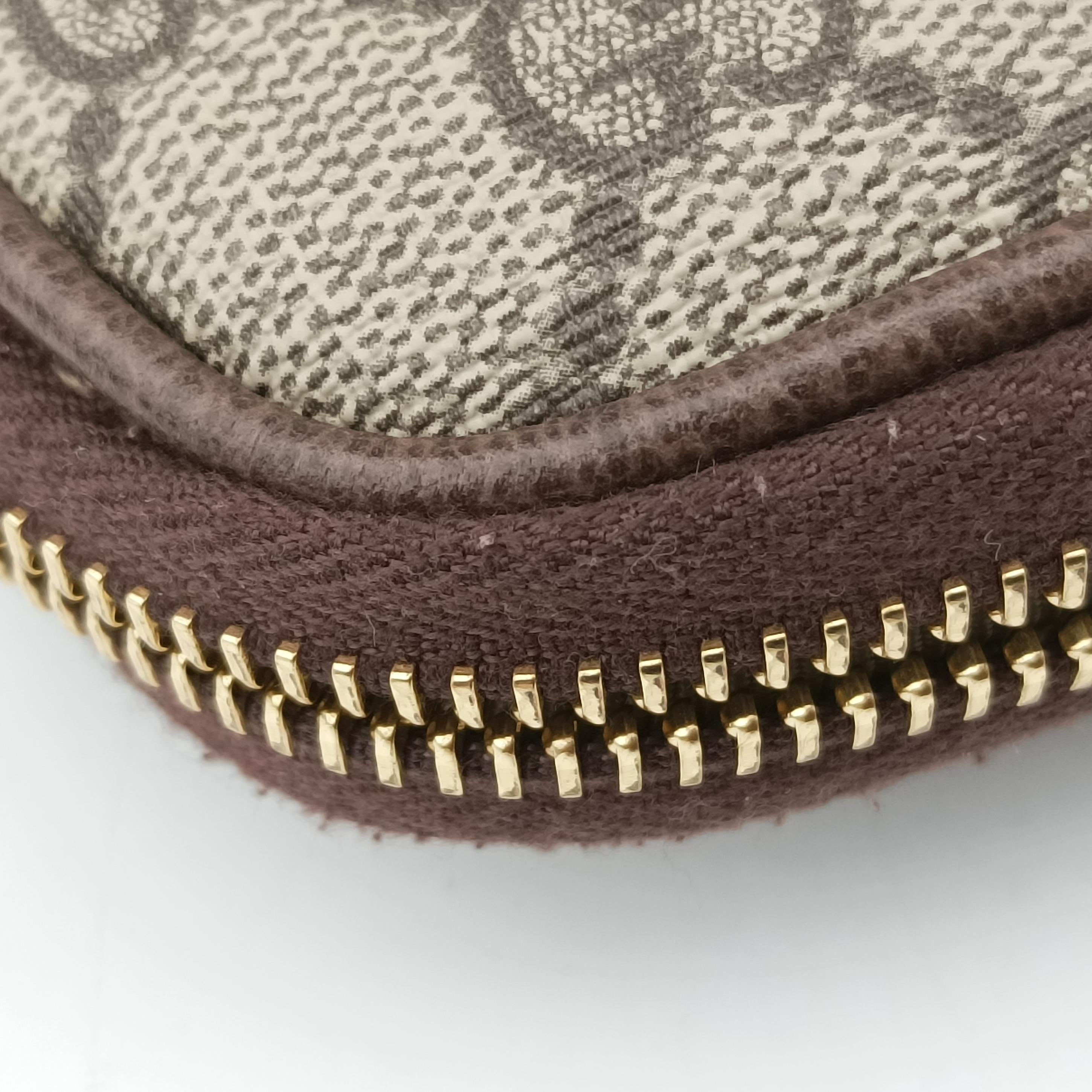 Pre-owned Gucci Ophidia beige×red×green PVC coated canvas 519308 bum bag/waist bag | stylenewstar