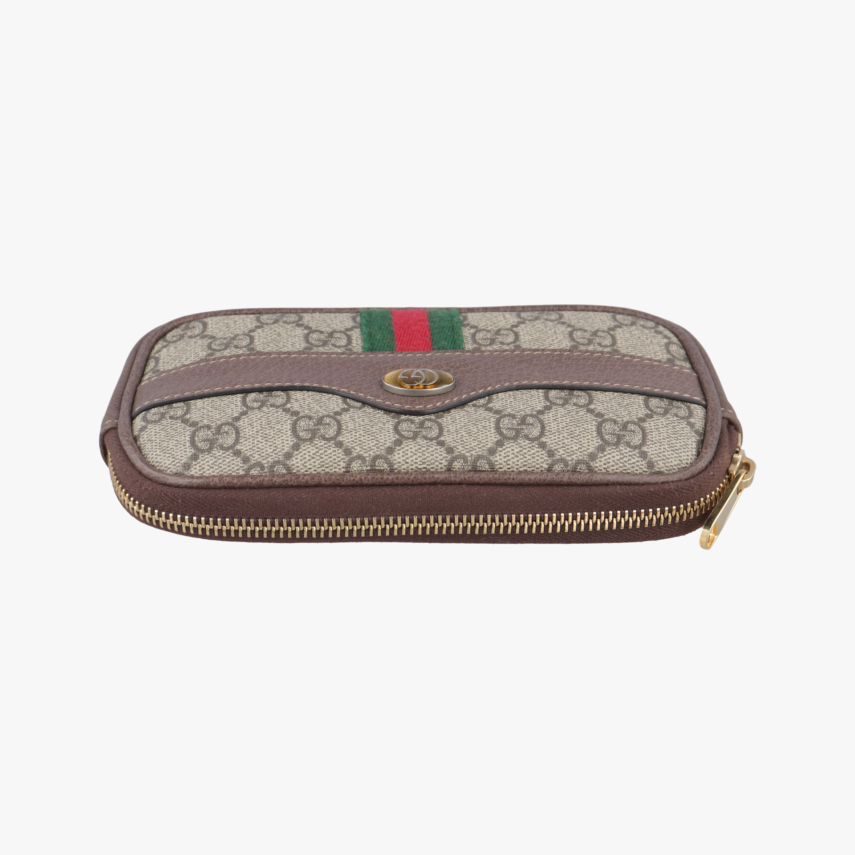 Pre-owned Gucci Ophidia beige×red×green PVC coated canvas 519308 bum bag/waist bag | stylenewstar