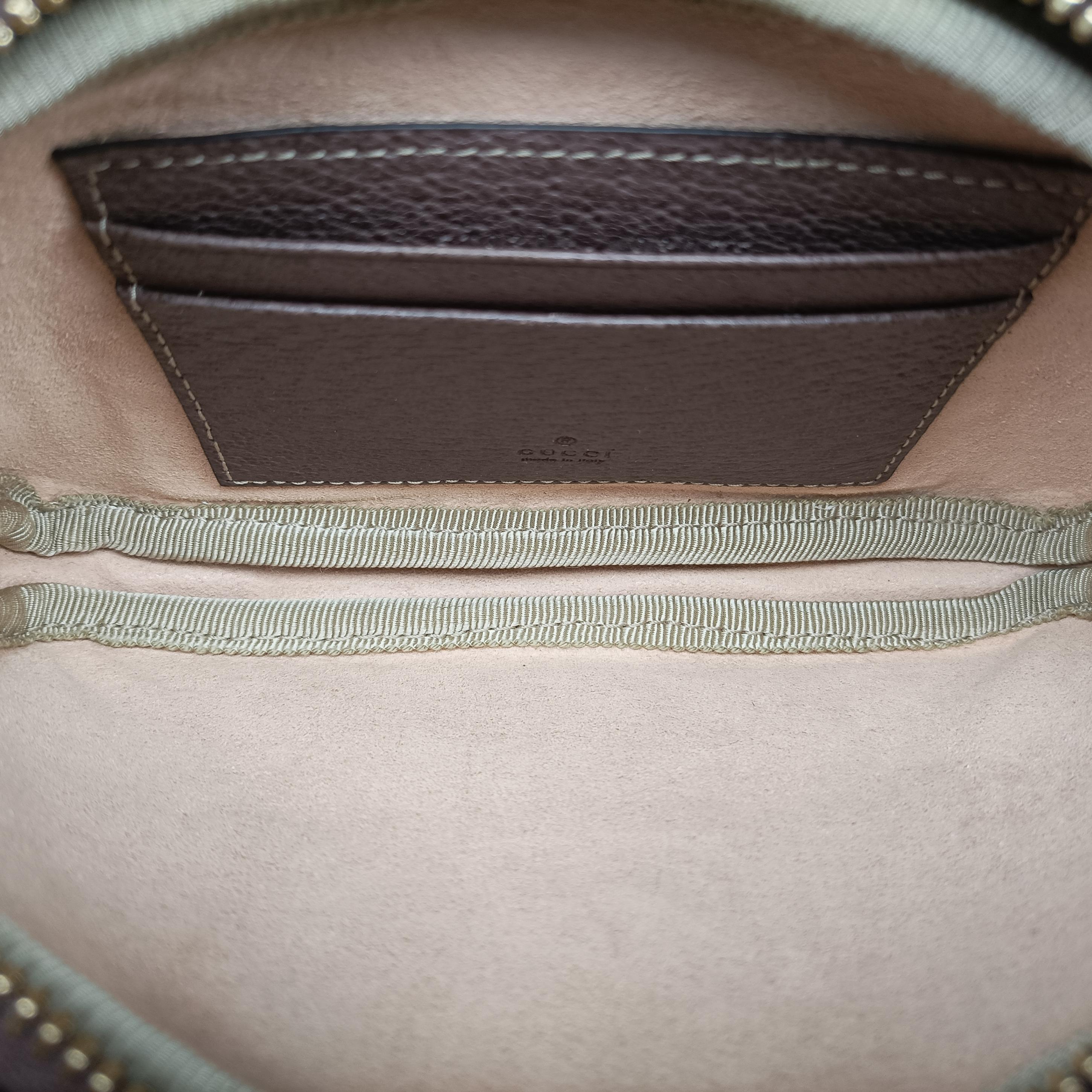 Pre-owned Gucci Ophidia beige×red×green PVC coated canvas 519308 bum bag/waist bag | stylenewstar