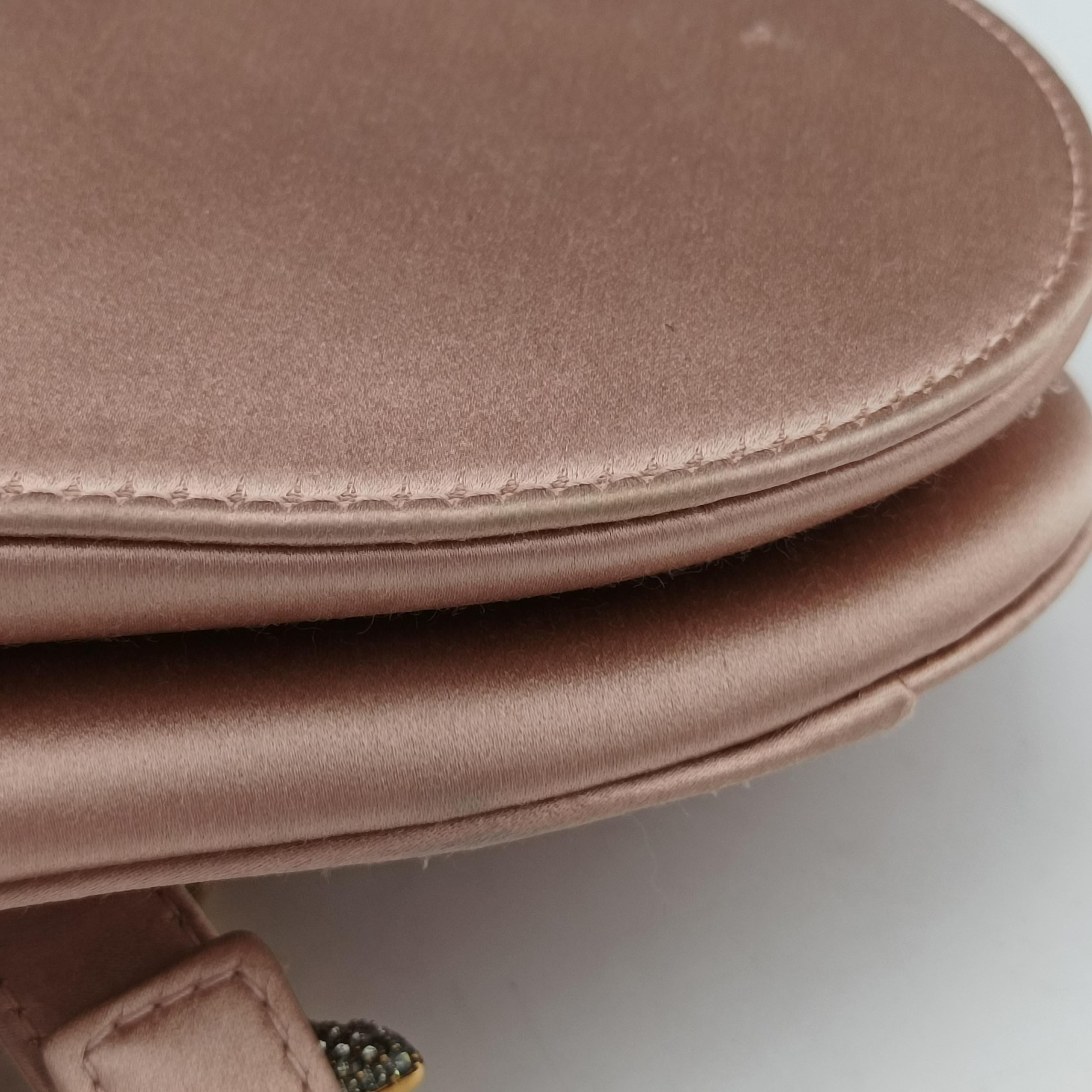 Pre-owned Christian Dior Saddle Pink silk  handbag | stylenewstar