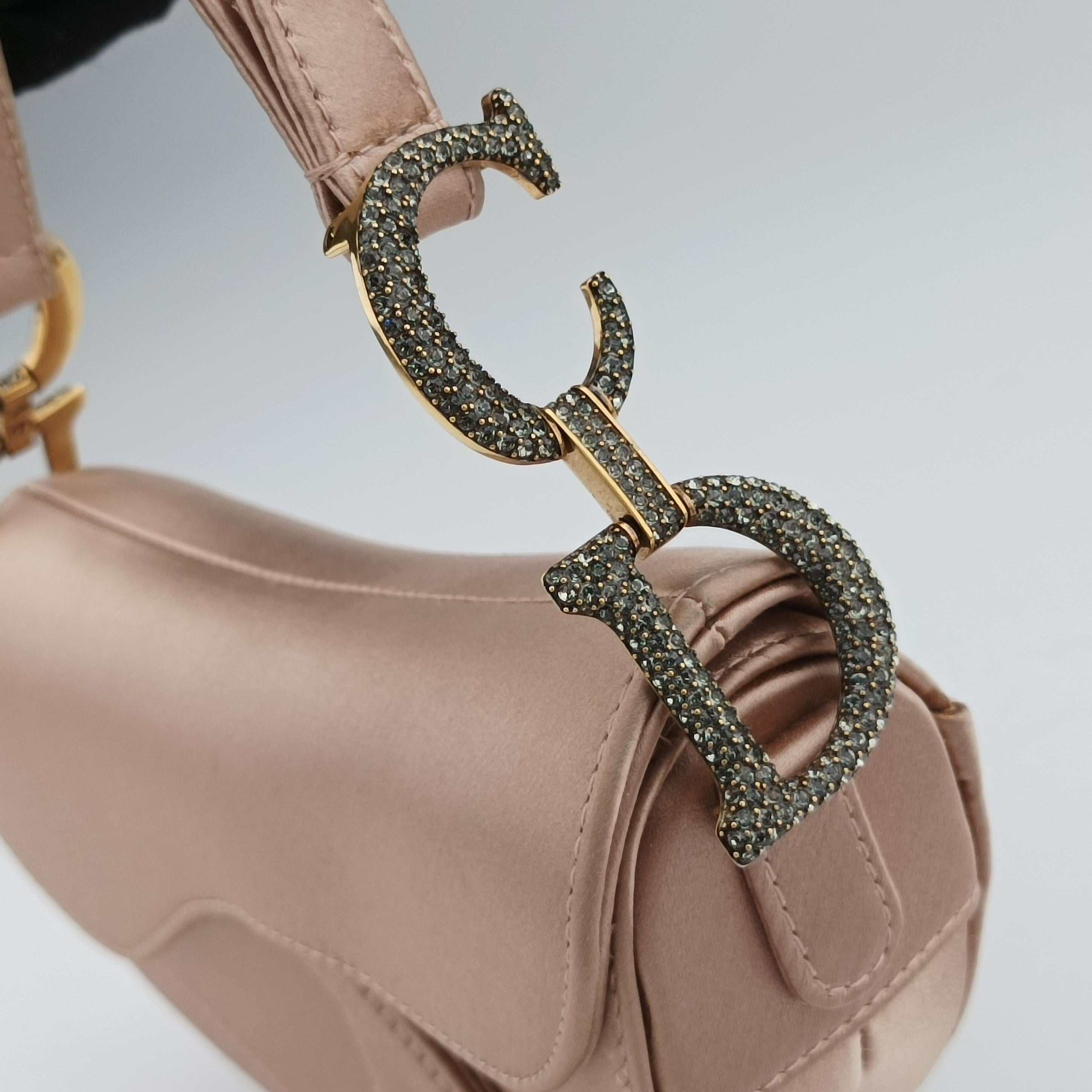 Pre-owned Christian Dior Saddle Pink silk  handbag | stylenewstar