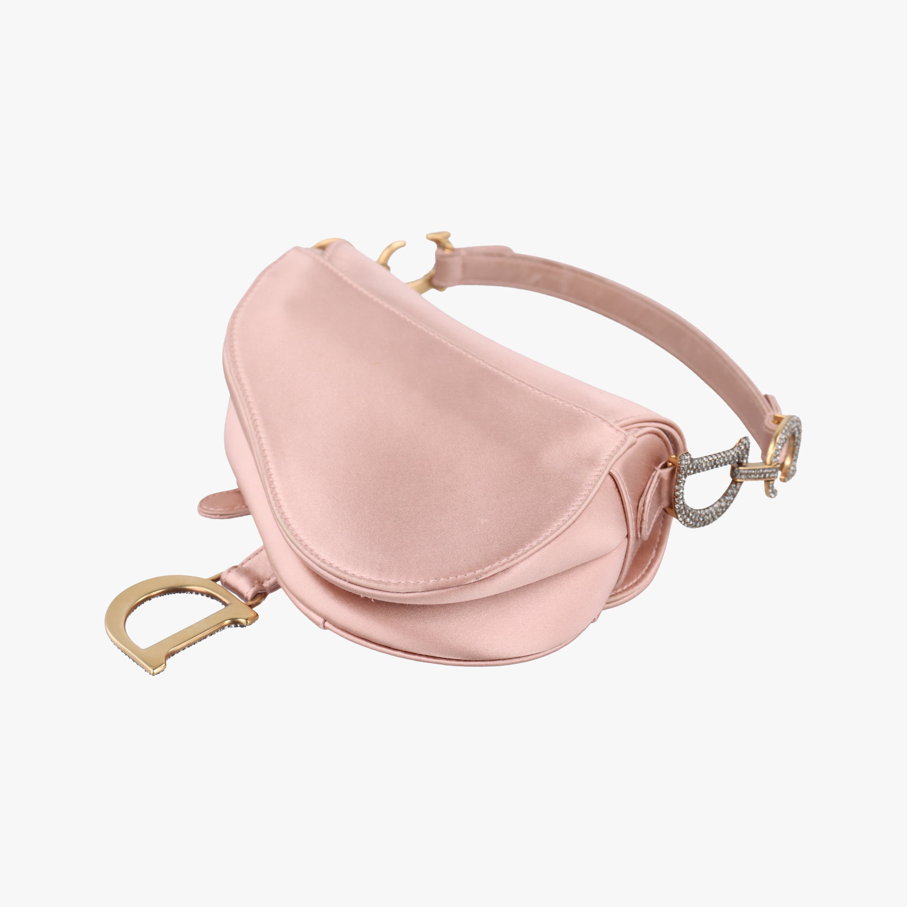 Pre-owned Christian Dior Saddle Pink silk  handbag | stylenewstar