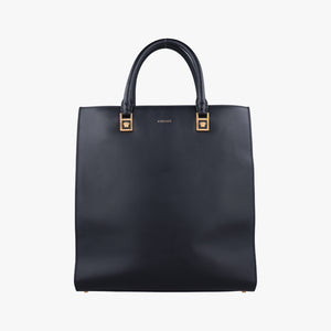 Pre-owned VERSACE medusa Black leather  handbag | stylenewstar