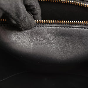 Pre-owned VERSACE medusa Black leather  handbag | stylenewstar
