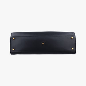 Pre-owned VERSACE medusa Black leather  handbag | stylenewstar