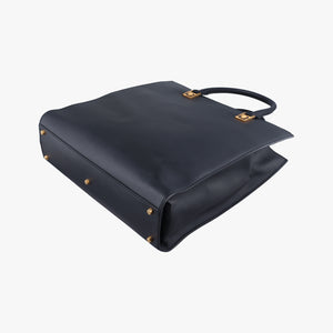 Pre-owned VERSACE medusa Black leather  handbag | stylenewstar