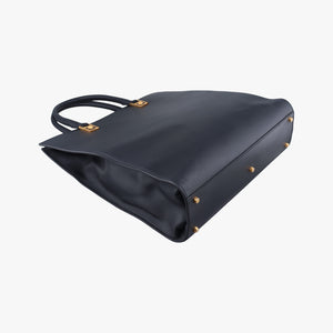 Pre-owned VERSACE medusa Black leather  handbag | stylenewstar