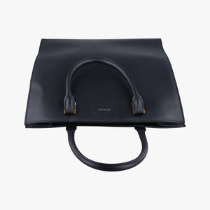 Pre-owned VERSACE medusa Black leather  handbag | stylenewstar