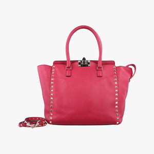Secondhand Valentino Rockstud Red Leather  shoulderbag | stylenewstar