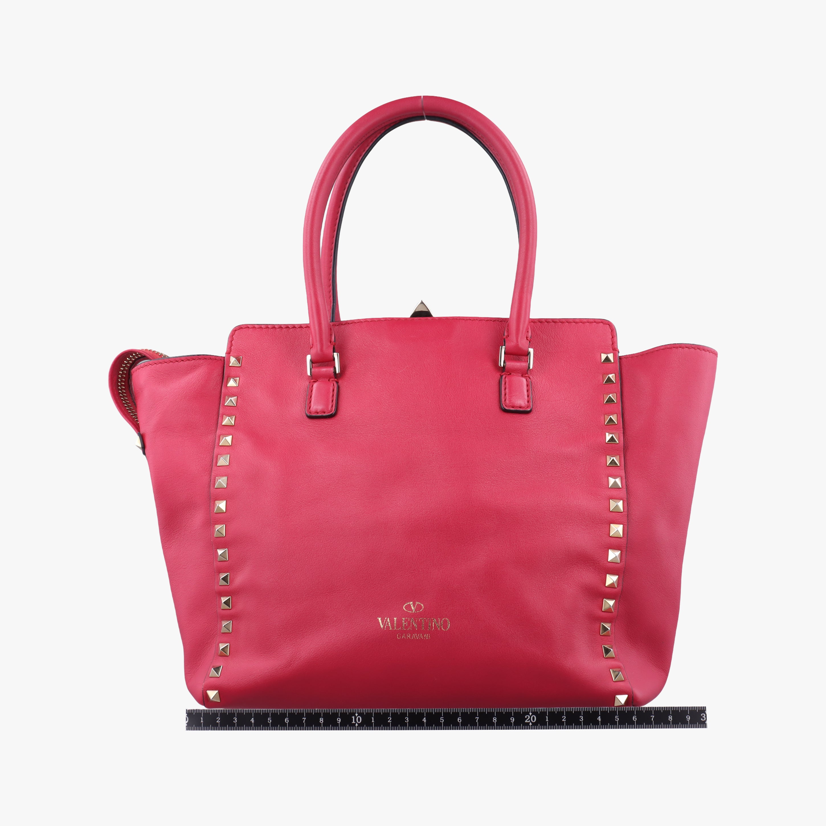 Secondhand Valentino Rockstud Red Leather  shoulderbag | stylenewstar