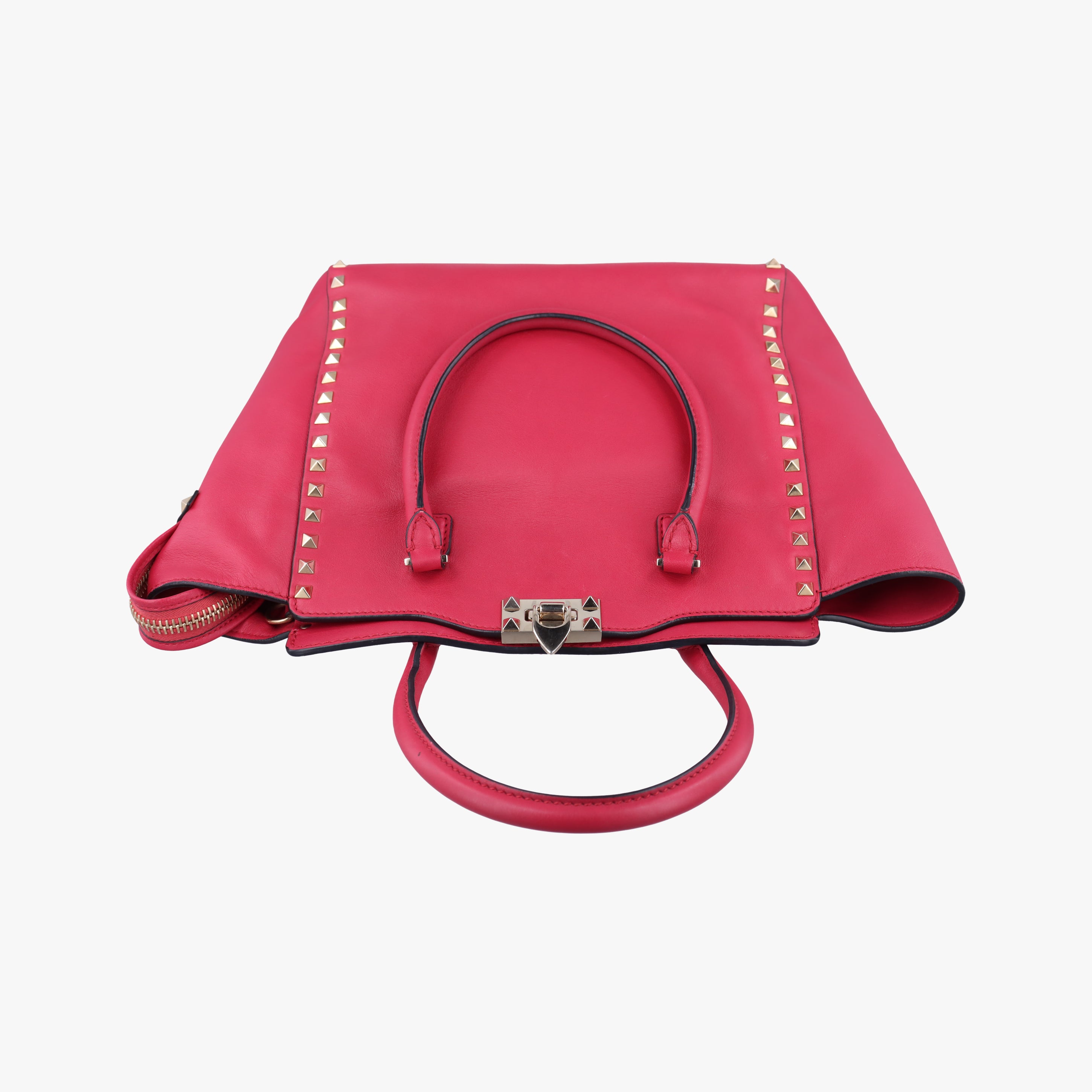 Secondhand Valentino Rockstud Red Leather  shoulderbag | stylenewstar