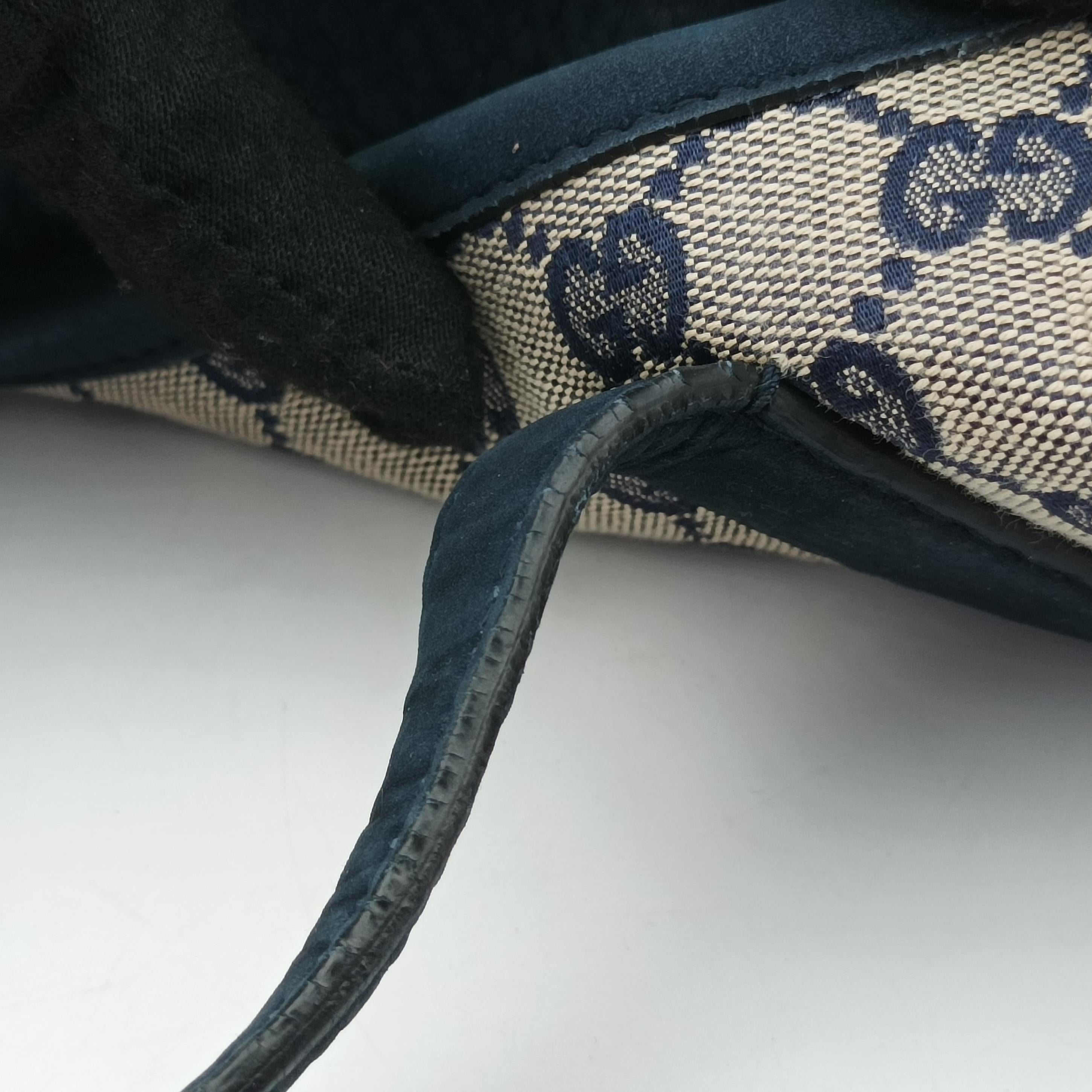 Pre-owned Gucci Jackie Flora Hobo beige×navy×red canvas x leather 277520 handbag | stylenewstar