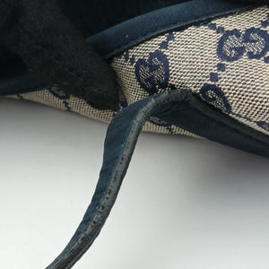 Pre-owned Gucci Jackie Flora Hobo beige×navy×red canvas x leather 277520 handbag | stylenewstar