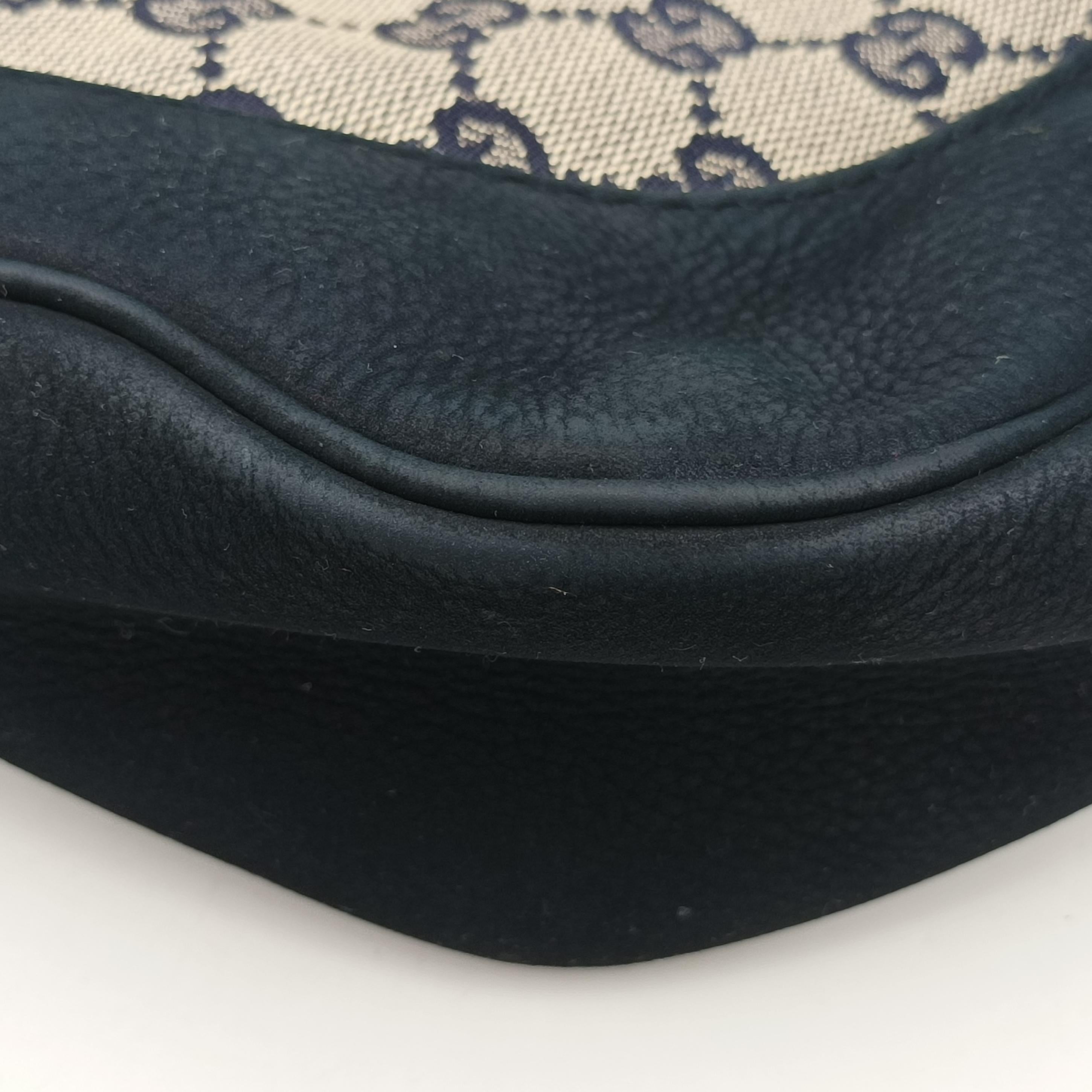 Pre-owned Gucci Jackie Flora Hobo beige×navy×red canvas x leather 277520 handbag | stylenewstar