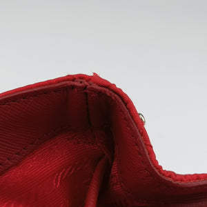 Pre-owned Prada Fuchsia Fabric Impuntu Flap Red nylon  shoulderbag | stylenewstar