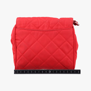 Pre-owned Prada Fuchsia Fabric Impuntu Flap Red nylon  shoulderbag | stylenewstar