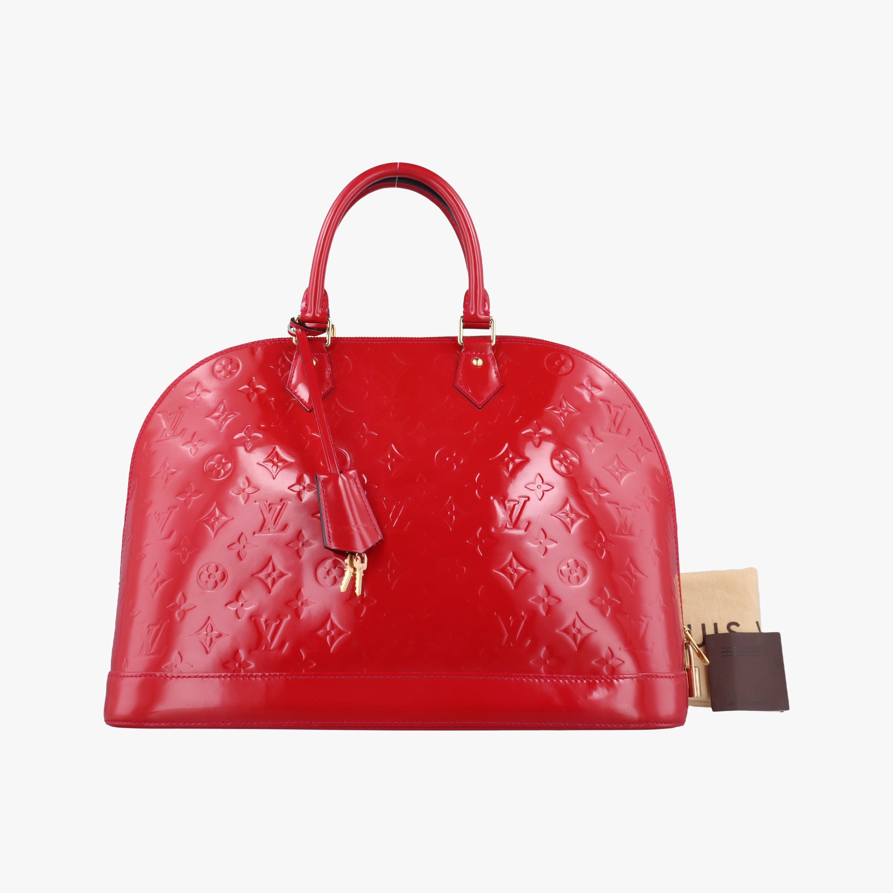 Vintage Louis Vuitton Alma GM pomme d'amour Vernis M93596 handbag | stylenewstar