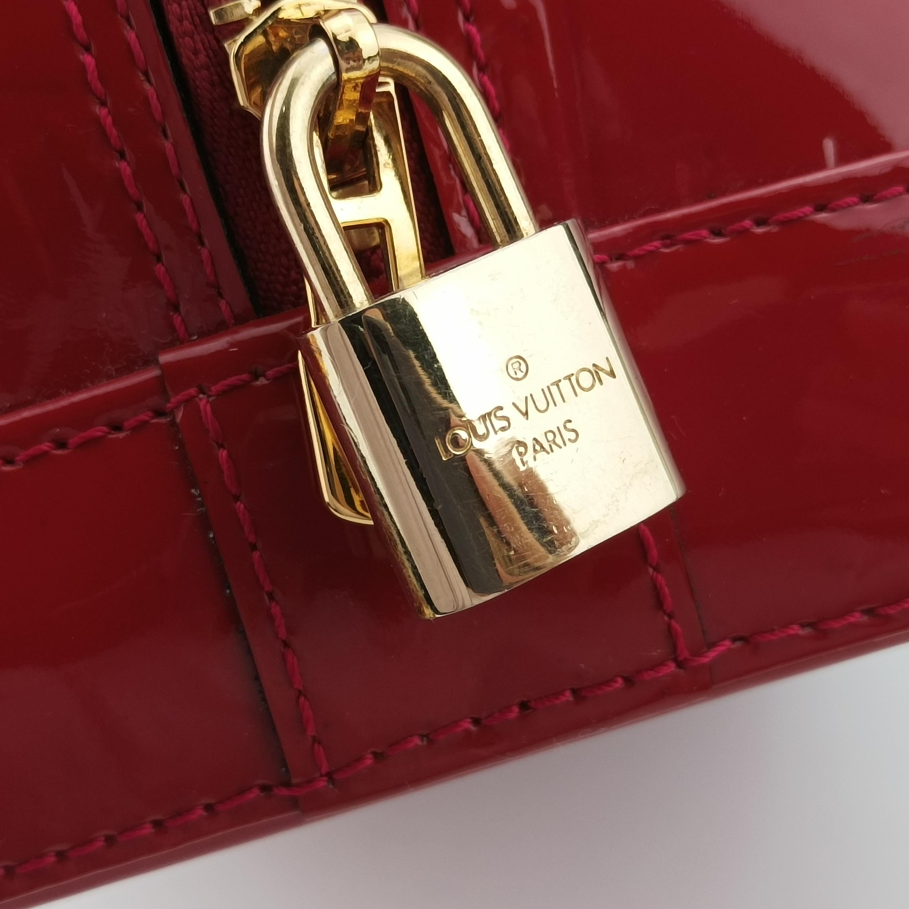 Vintage Louis Vuitton Alma GM pomme d'amour Vernis M93596 handbag | stylenewstar