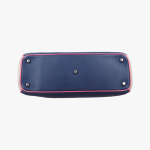Pre-owned Christian Dior Diorissimo Navy x Pink Leather  shoulderbag | stylenewstar