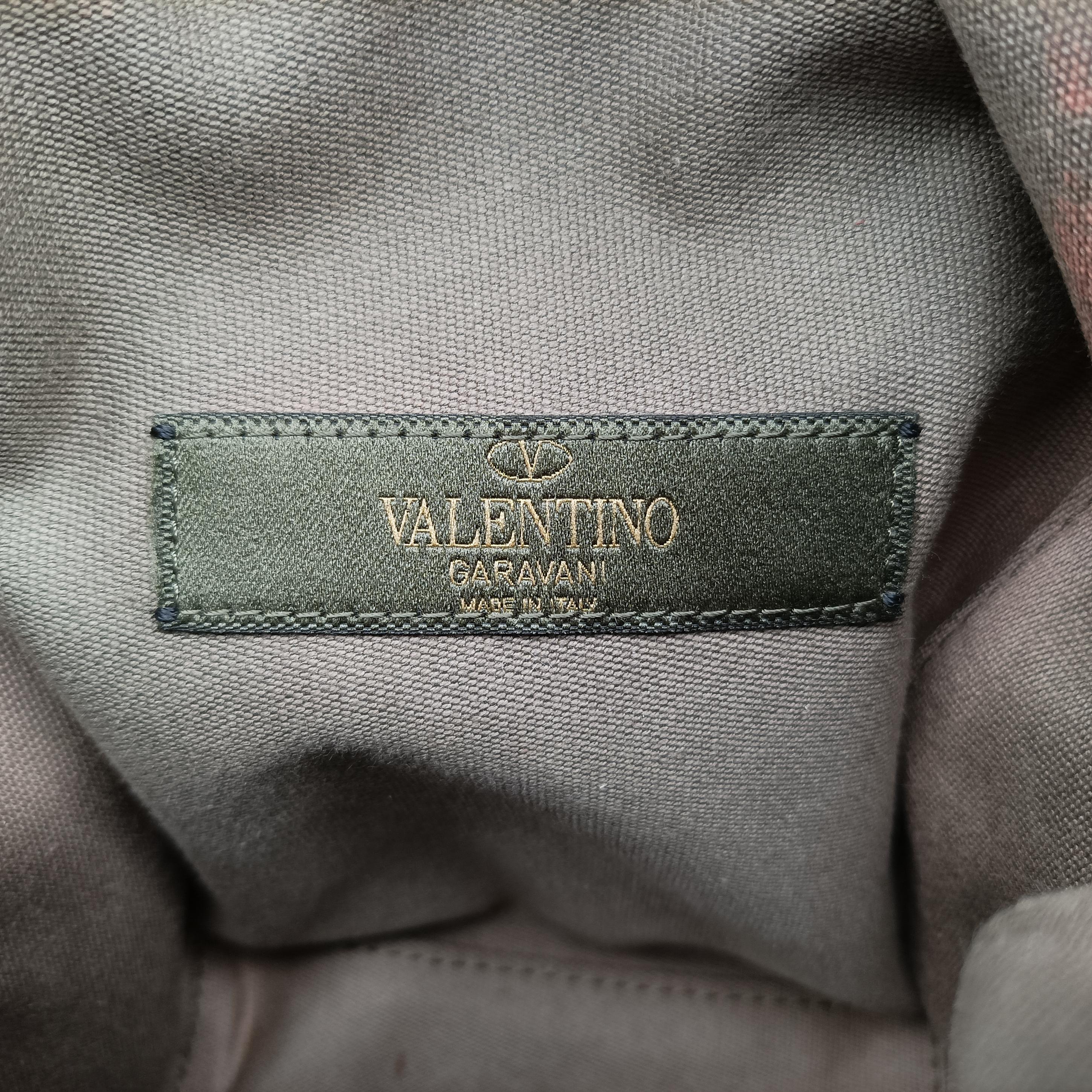 Secondhand Valentino Embroidered butterfly Green x Beige x Multicolor canvas  backpack/rucksack | stylenewstar