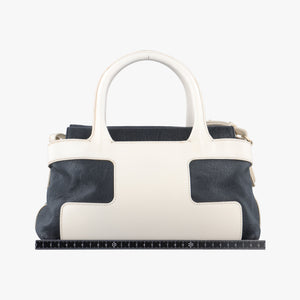 Pre-owned Bally Medium Boston Golf Black x White leather  shoulderbag | stylenewstar