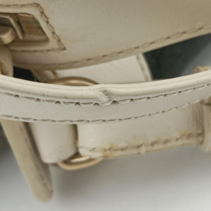 Pre-owned Bally Medium Boston Golf Black x White leather  shoulderbag | stylenewstar