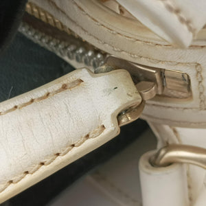 Pre-owned Bally Medium Boston Golf Black x White leather  shoulderbag | stylenewstar